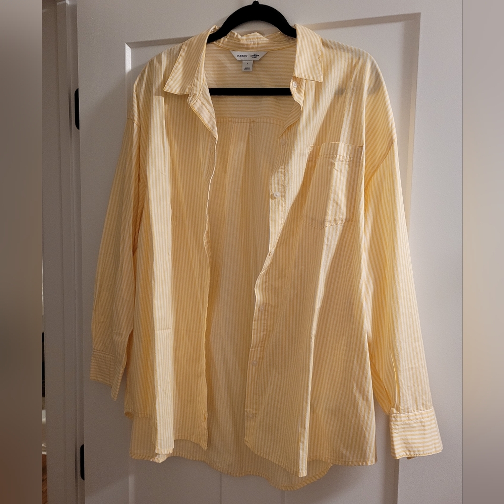 Yellow Striped Button Down